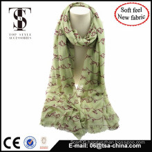 NEW MATERIAL blended material with flocking soft feel scarf big size shawl